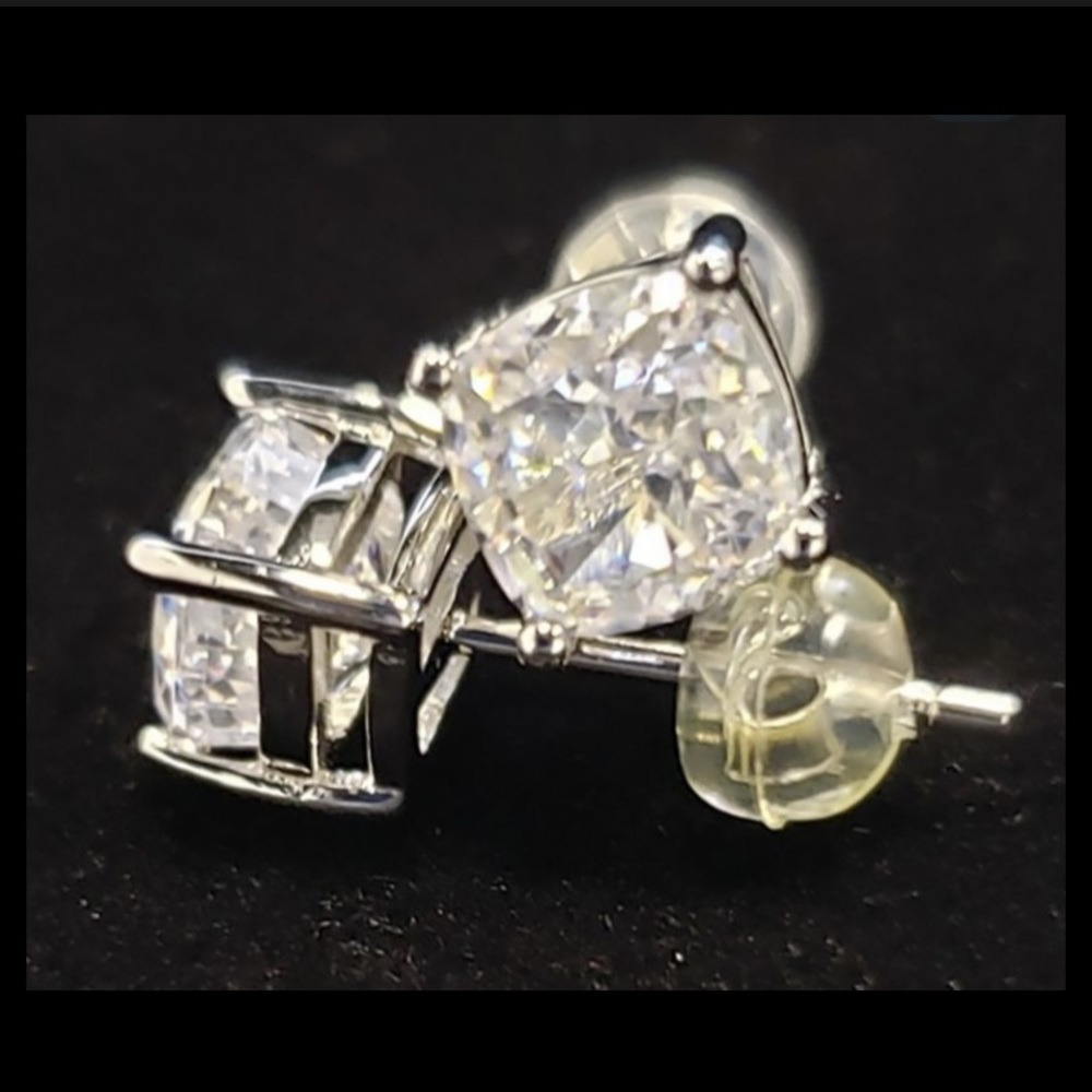Sterling Silver Simulated Diamond Studs
